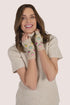 Powder Willow Ditsy Flower Wrist Warmers - Cream