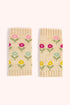 Powder Willow Ditsy Flower Wrist Warmers - Cream