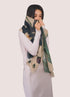 Powder Midnight Orchid Wool Wrap Scarf