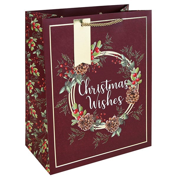 Xmas Wishes Wreath Bag Large
