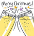 Merry Christmas Clinking Glasses By Lucilla Lavender