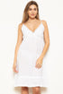 Cottonreal Love Cotton Voile Swiss Dot Chemise Nightdress White