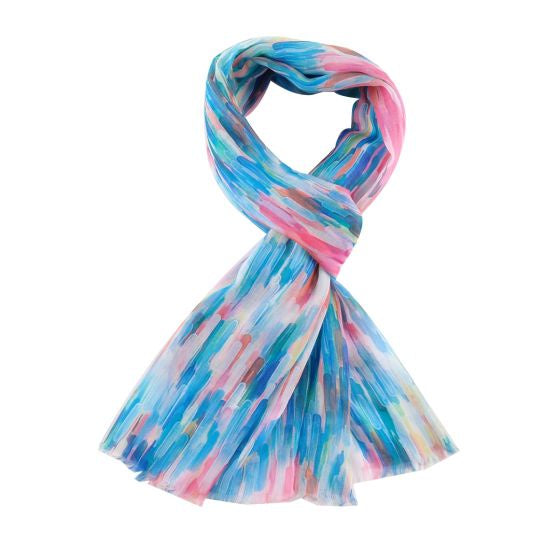 Pure Fashions Abstract Scarf Blue