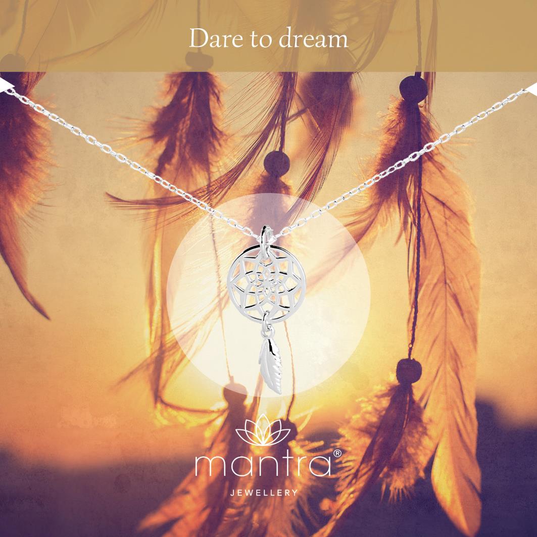 Mantra Dreamcatcher Necklace | Sterling Silver