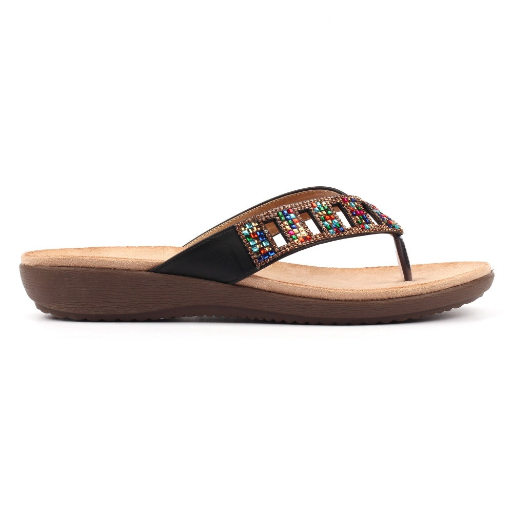 Lunar Abigail II Black Sandal