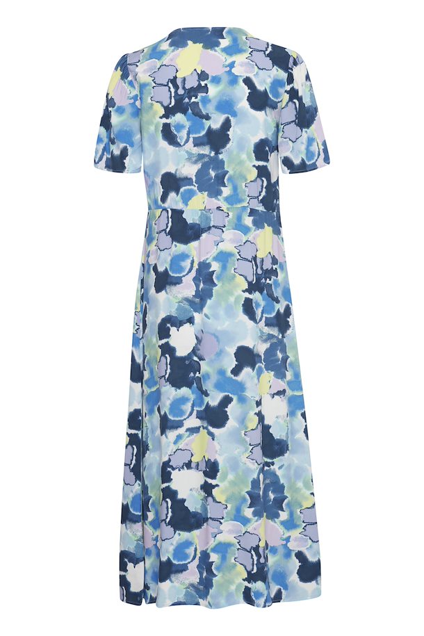 b.young Joella Button Dress Angel Blue Watercolor Mix