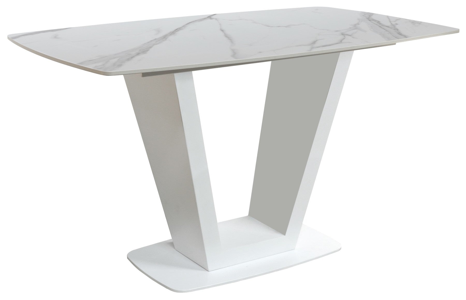 Sorrento Sintered Stone Compact Dining Table - White