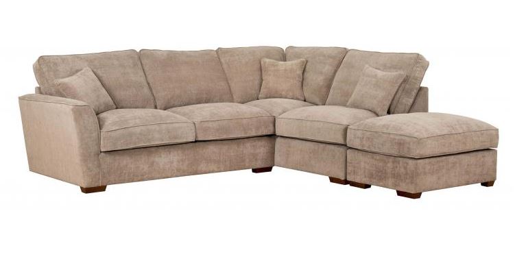 Pacific 2  Corner 1 Sofa Plus Footstool Standard Back  A and B Fabric