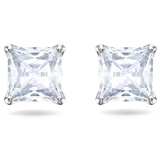 Swarovski Attract Square Rhodium Earrings