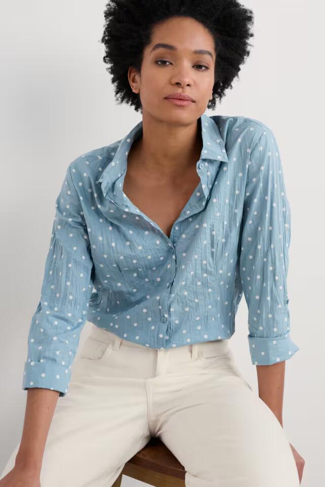 Seasalt Larissa Shirt Little Sponge Spot Hail