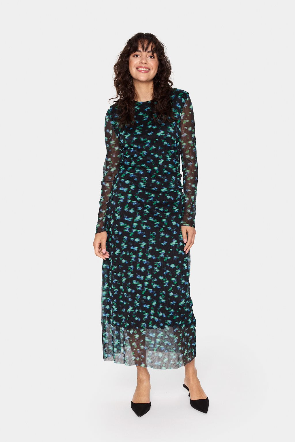 Saint Tropez Haliejade Dress Black Blurry Mini Blooms