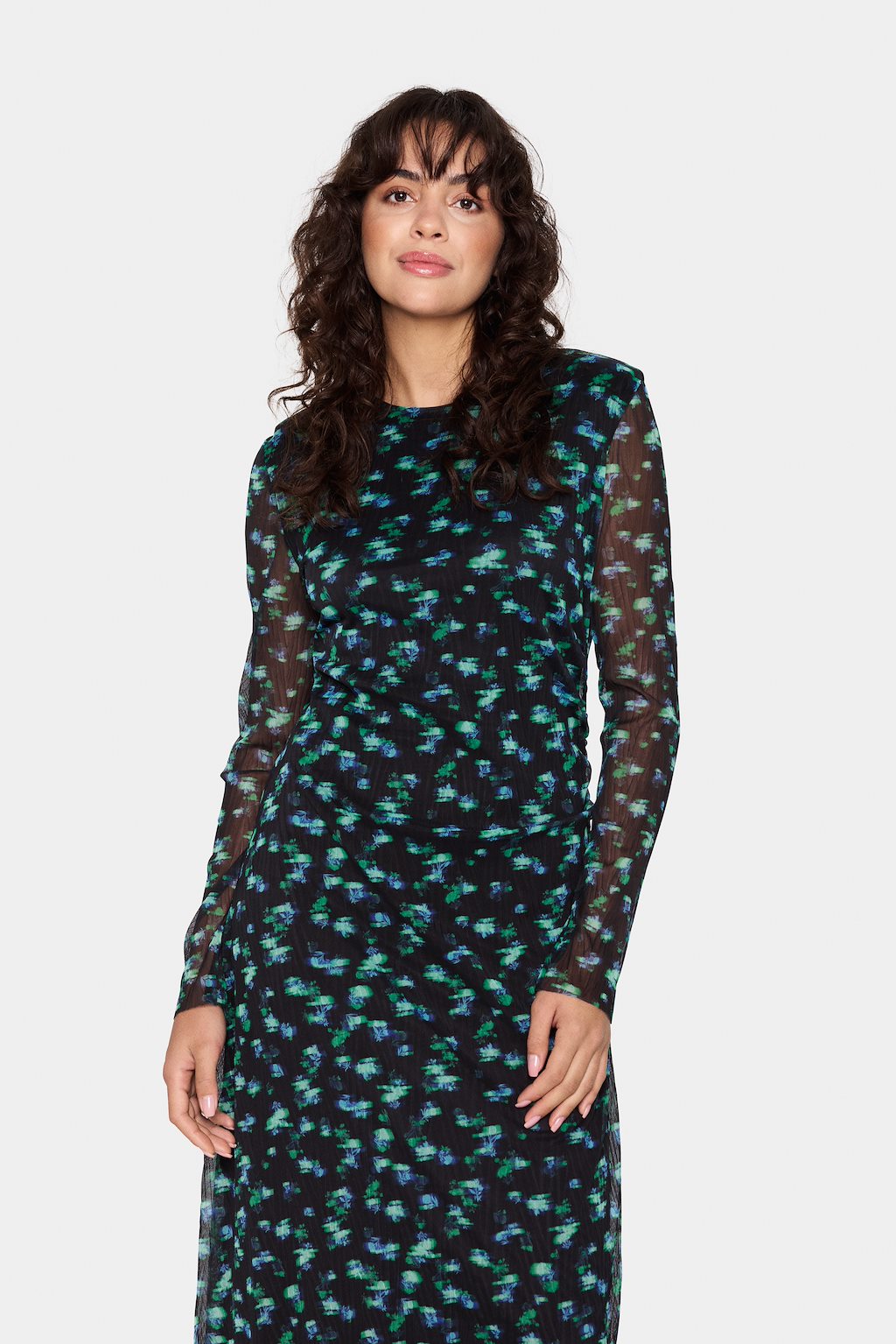 Saint Tropez Haliejade Dress Black Blurry Mini Blooms