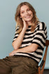 Saint Tropez Fika Striped Pullover Black