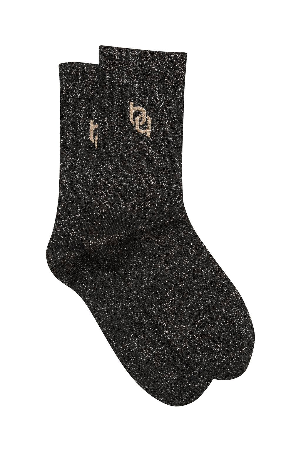 b.young Wli Glitter Socks Black Mix