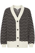 b.young Otari Zig Zag Cardigan Black Mix