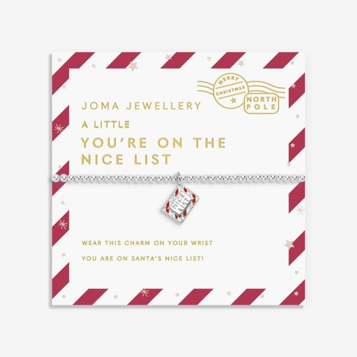 Joma Love From Santa You're On The Nice List Childrens Bracelet