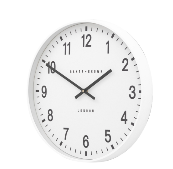 Thomas Kent Cambridge White Wall Clock