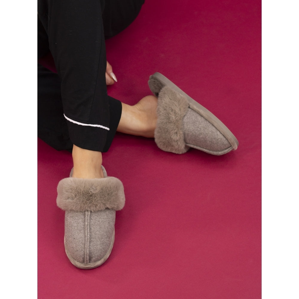 Lunar Carol Taupe Slipper