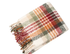 Faux Mohair Throw Orange/Green Plaid 130x180