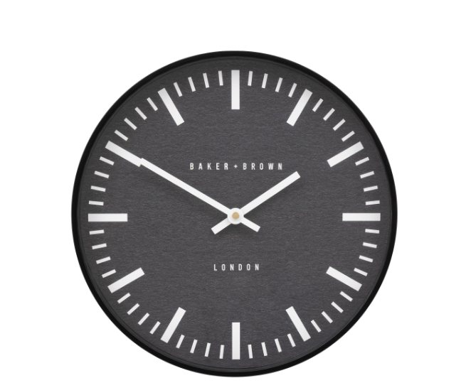 Thomas Kent Claremont Black Wall Clock