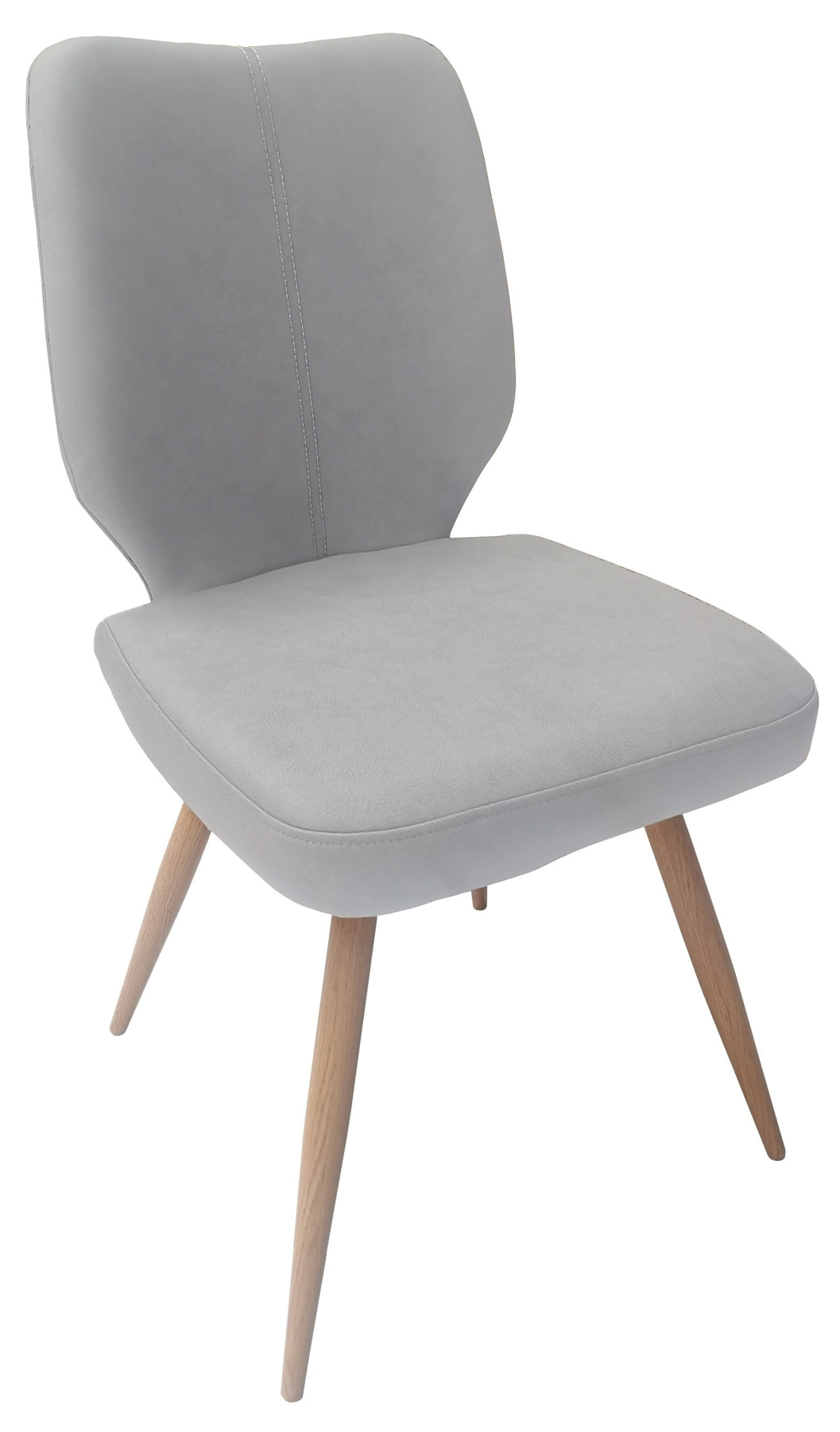 Sweden Sale Large Ext Table With Six Malmo PU Light Grey Chairs