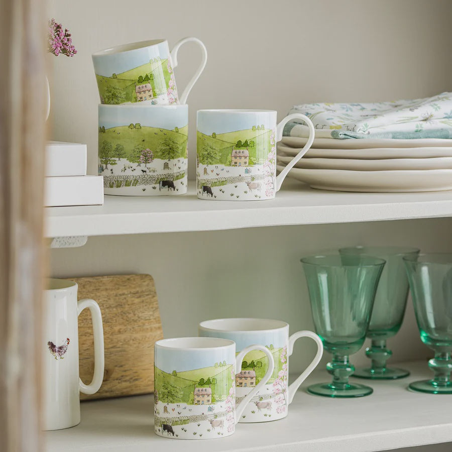 Sophie Allport Spring Cottage Scene Mug- Large