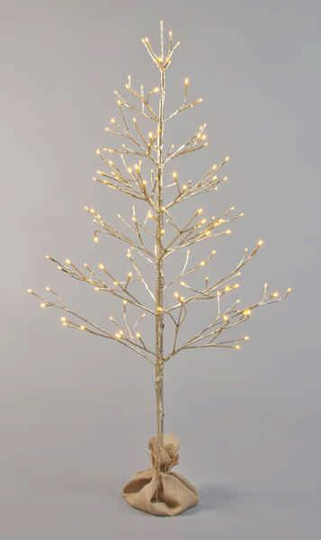 120cm champagne twig tree with trad warm white led