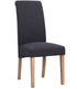 Dorchester Light Oak Westbury Rollback Fabric Chair In Dark Grey