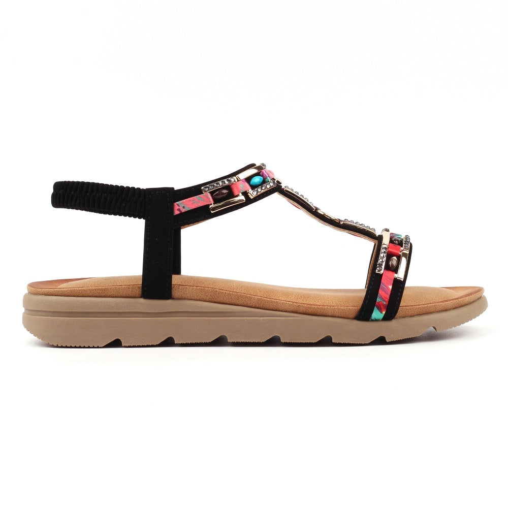 Lunar Drift Black Sandal