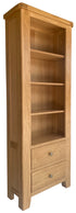 Eltham 2 Drawer Oak Tall Bookcase