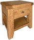 Eltham Oak Lamp Table With Drawer