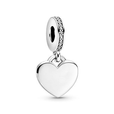 Pandora Engravable Heart Dangle Charm