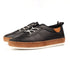 Lunar Evie Black Leather Plimsoll