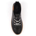 Lunar Evie Black Leather Plimsoll