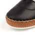 Lunar Evie Black Leather Plimsoll