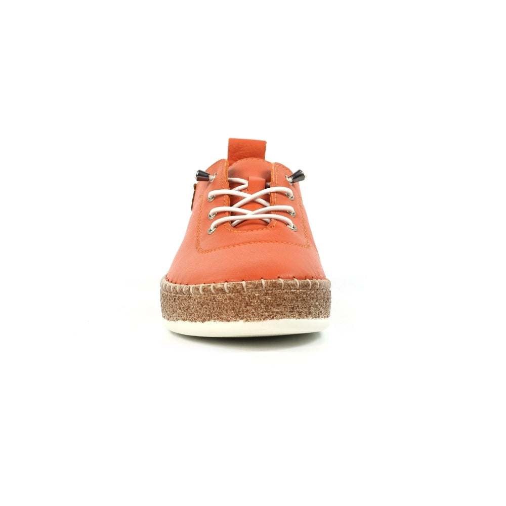 Lunar Evie Orange Lea. Plimsoll