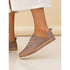 Lunar Evie Taupe Lea Plimsoll