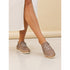 Lunar Evie Taupe Lea Plimsoll