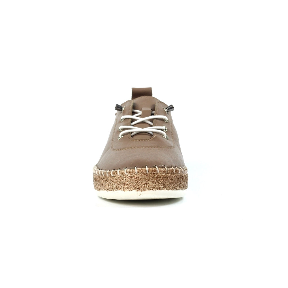 Lunar Evie Taupe Lea Plimsoll