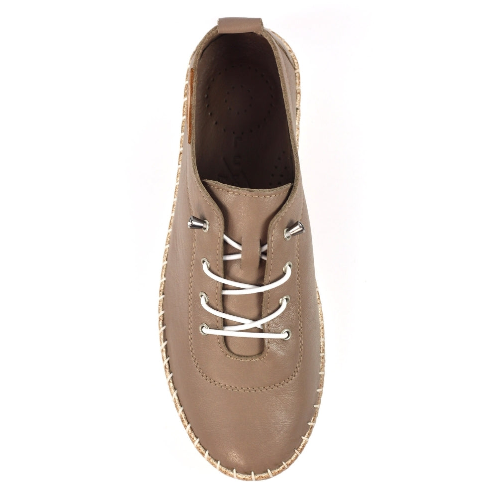 Lunar Evie Taupe Lea Plimsoll