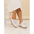 Lunar Evie White Lea. Plimsoll