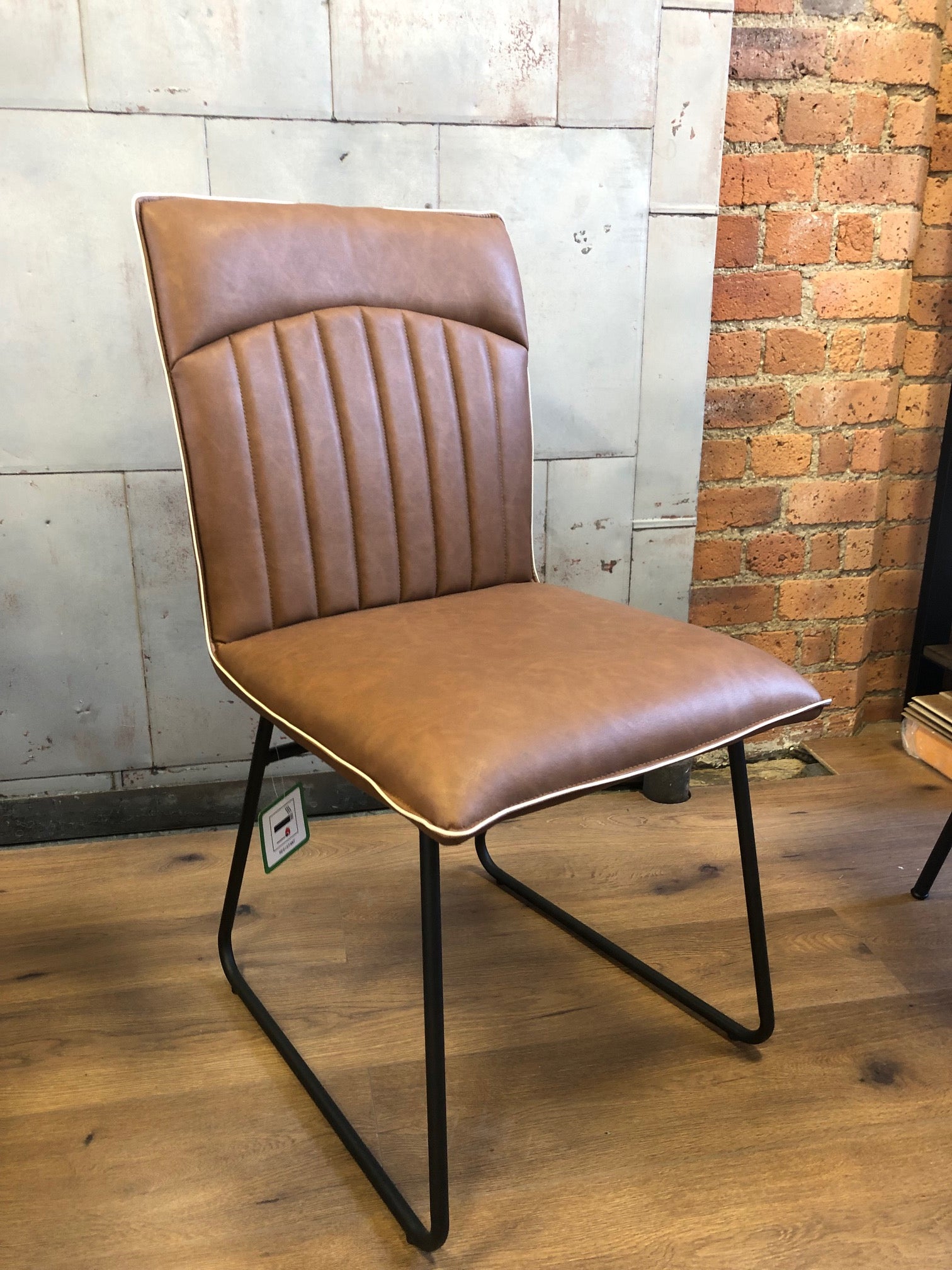 Forest Tan Semi Suede Dining Chair