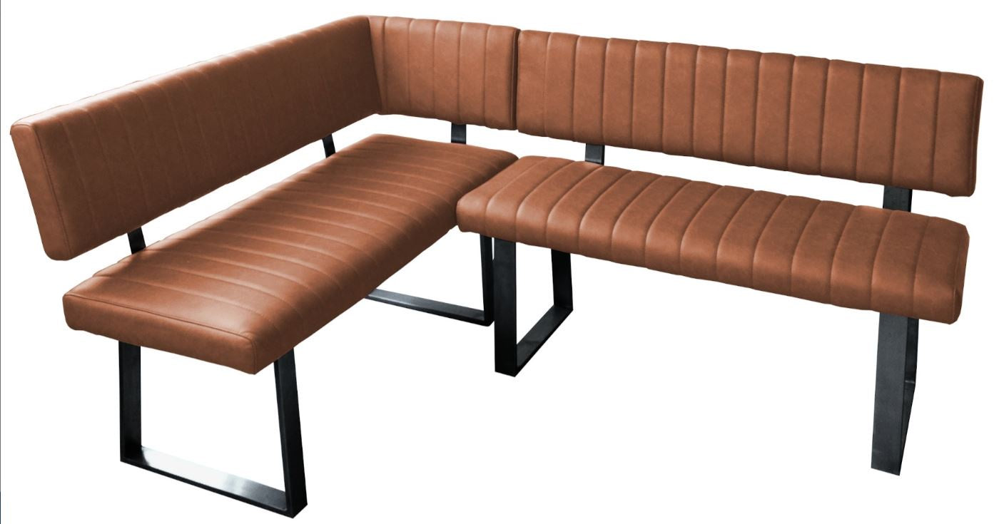 Union Retro Stitch  Left Hand Corner Bench Tan