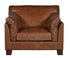 Halo Gable 1 Seater Sofa Chair Full Aniline Leather Riders Nut