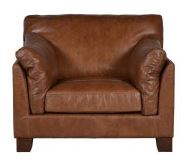 Halo Gable  3 Seater Full Aniline Leather Sofa Antique Whiskey