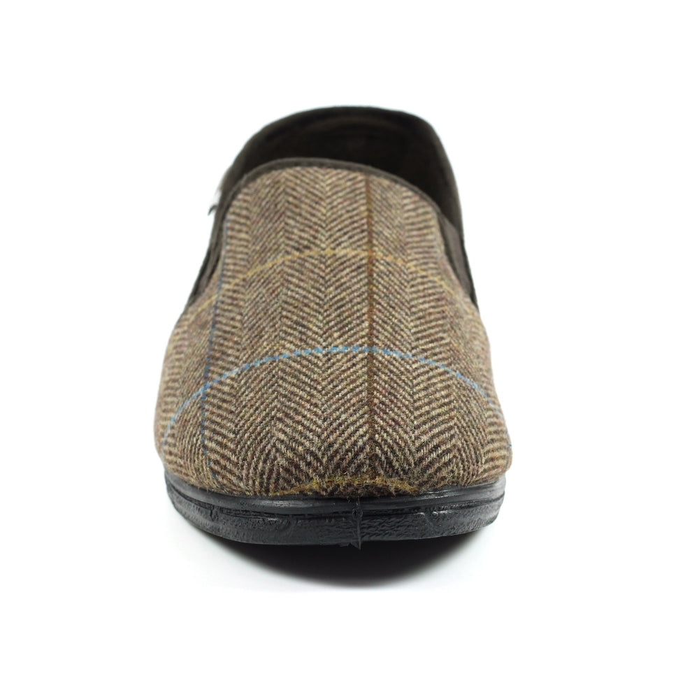 Goodyear Harrison Brown Tweed Slipper