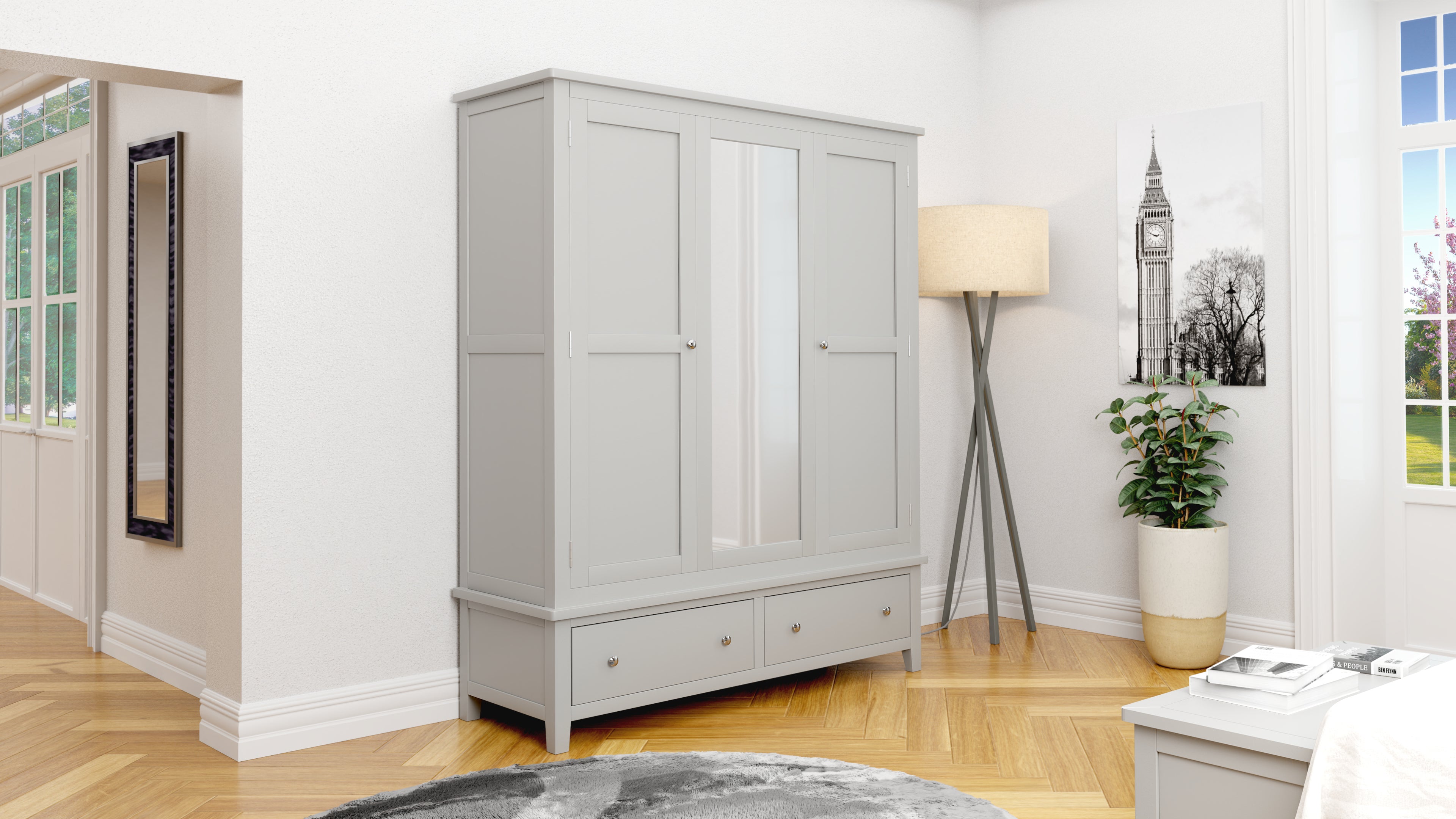 Oxford Nightstand with Drawer Grey