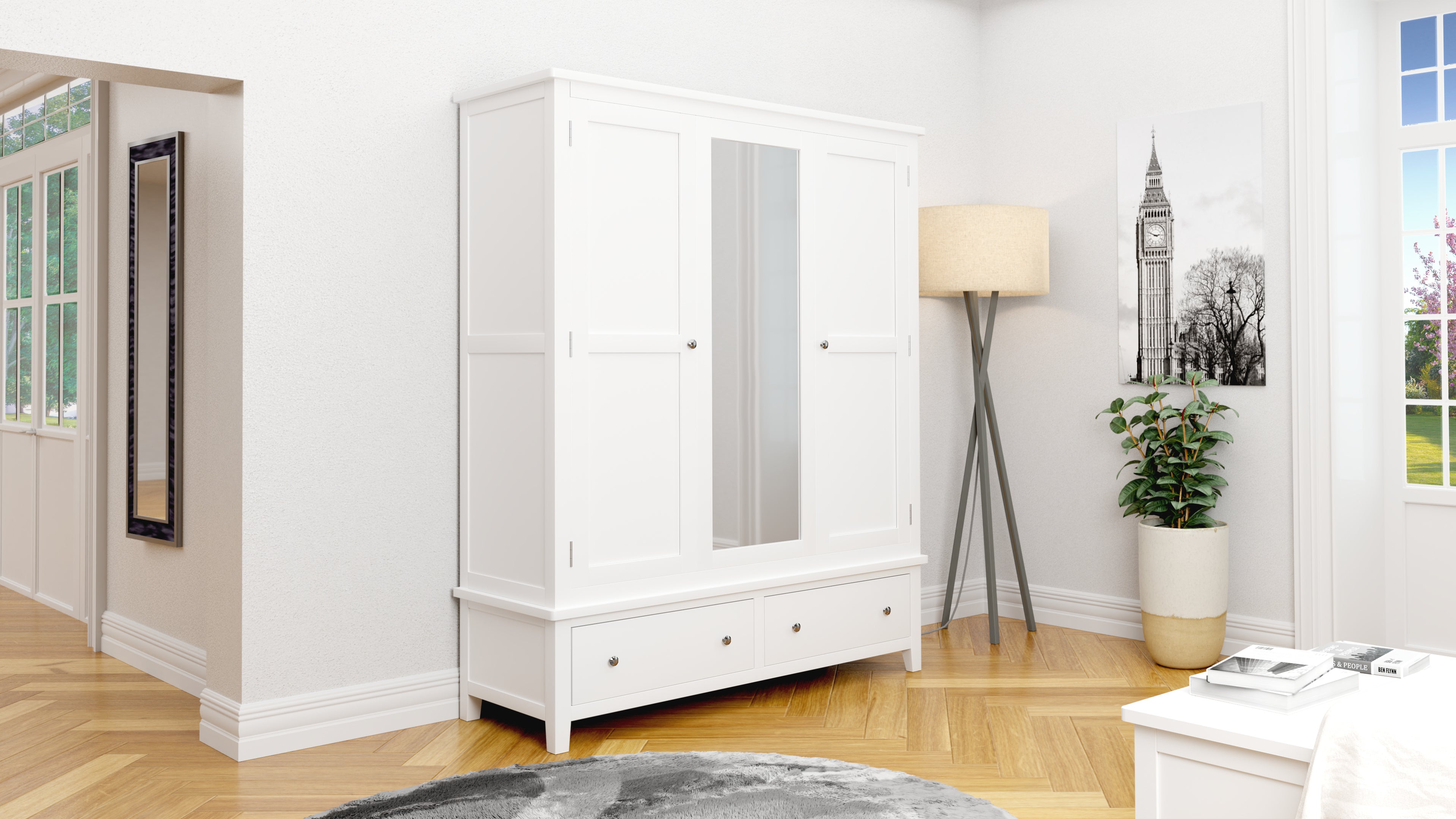 Oxford 2 Door Ladies Wardrobe White