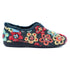 Lunar Hippy Navy Flower Full Slipper