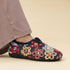 Lunar Hippy Navy Flower Full Slipper